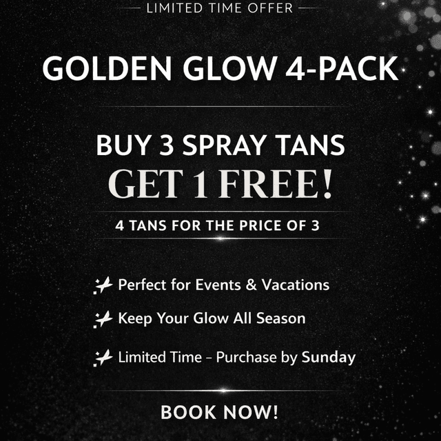 Golden Glow 4-Pack at Bronze Del Sol New York Luxury Spray Tanning in Plainview, NY